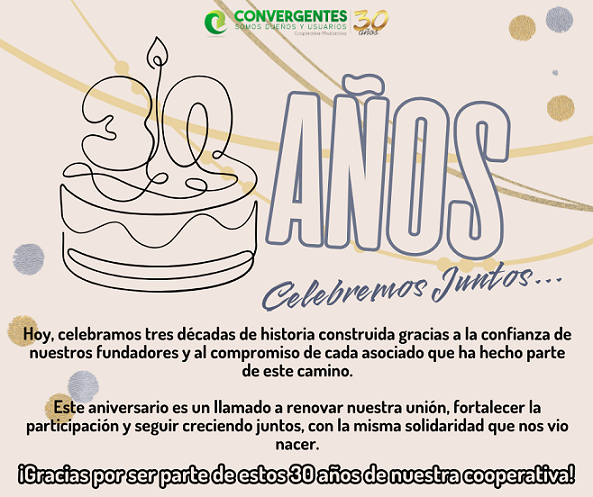 imagen alusiva 30 años Convergentes